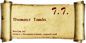 Thomasz Tamás névjegykártya