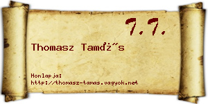 Thomasz Tamás névjegykártya