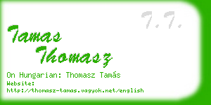 tamas thomasz business card