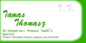 tamas thomasz business card